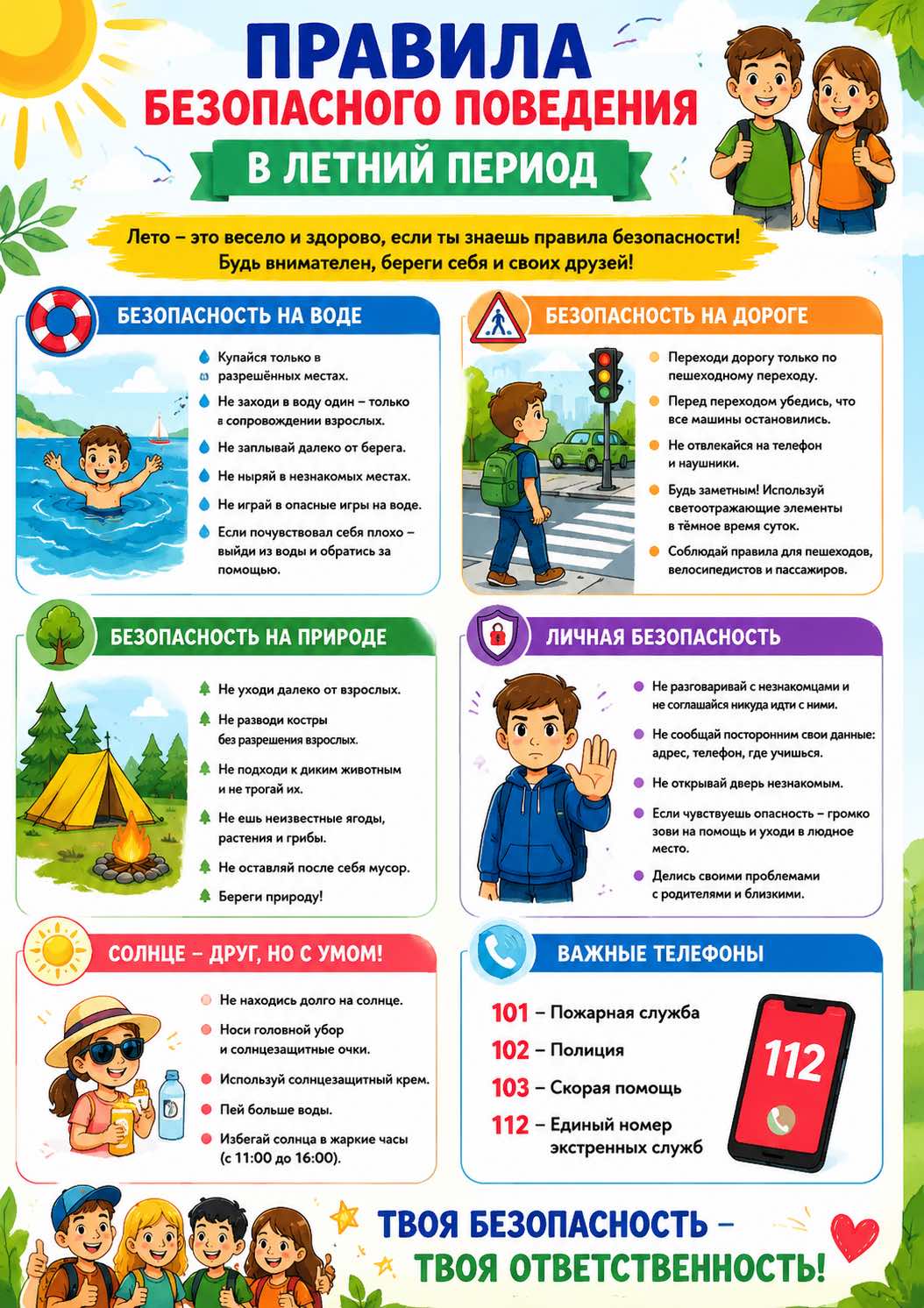 Правила безопасного поведения в летний период